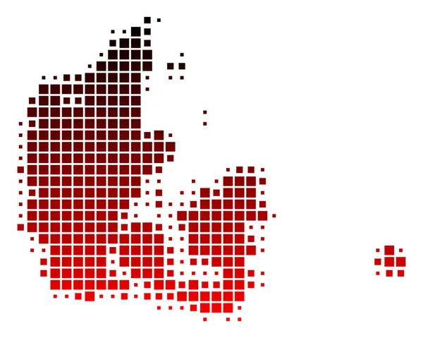 Mapa da Dinamarca — Vetor de Stock