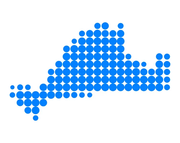 Map of Martha's Vineyard — Stock Vector