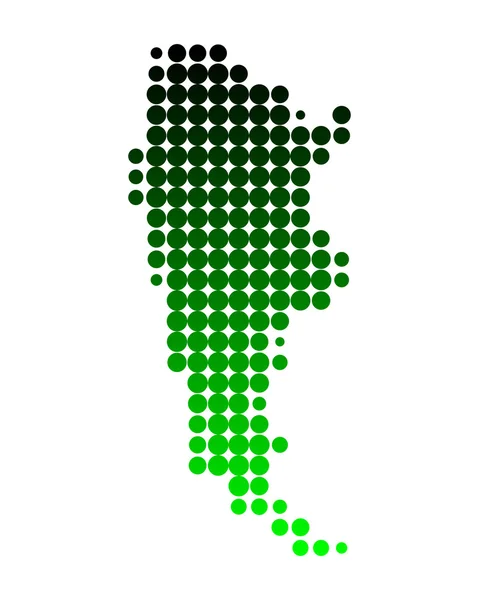 Carte de L'Argentine — Image vectorielle