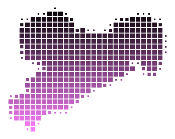 ザクセン州の地図 — ストックベクタ