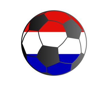 Hollanda ve futbol topu bayrağı