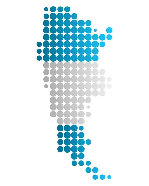 Carte et drapeau de l'Argentine — Image vectorielle