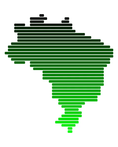 Térkép Brazília — Stock Vector