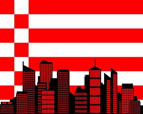 Ville et drapeau de Brême — Image vectorielle