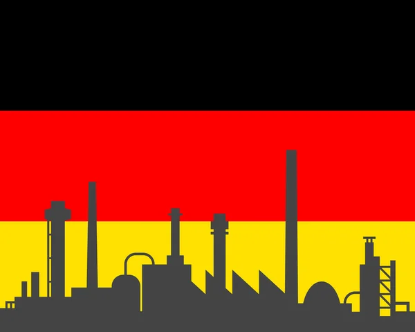 Industry and flag of Germany — Stock Vector