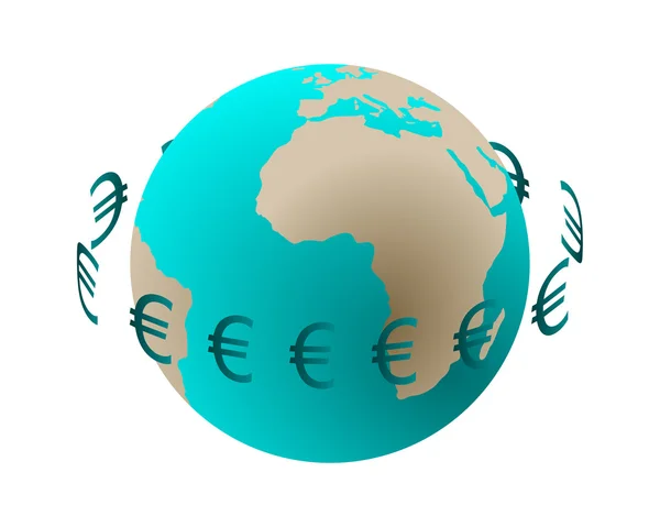 Globalny euro — Wektor stockowy