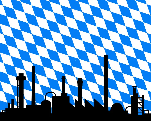 Industry and flag of Bavaria — Stock Vector