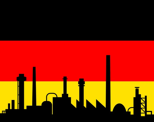 Industry and flag of Germany — Stock Vector