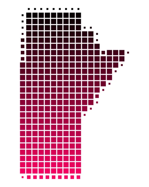 La mappa di Manitoba — Vettoriale Stock