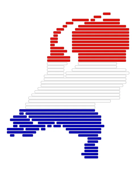 Χάρτη και σημαία της Ολλανδίας — Διανυσματικό Αρχείο