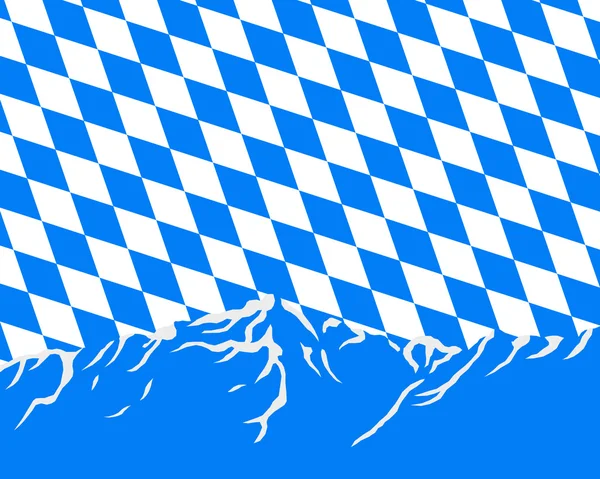 Hory s Bavorská vlajka — Stockový vektor
