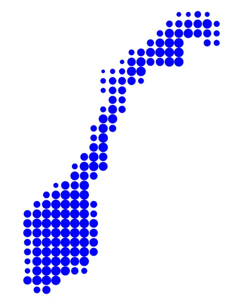 노르웨이 지도 — 스톡 벡터