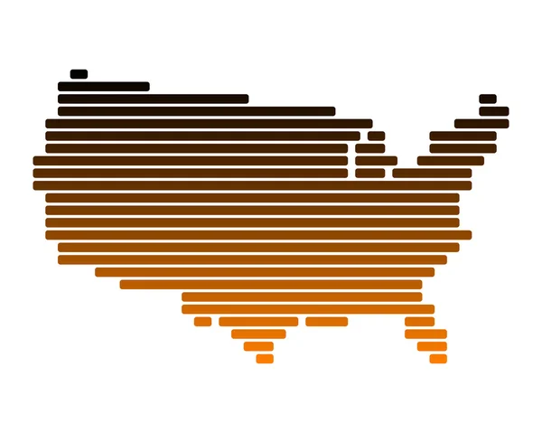 Mapa USA — Wektor stockowy