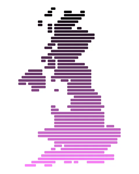 Mapa da Grã-Bretanha — Vetor de Stock