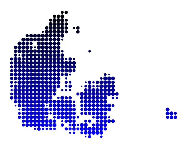 Karta över Danmark — Stock vektor