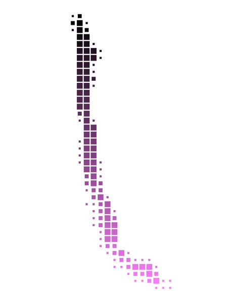 La mappa di Chile — Vettoriale Stock