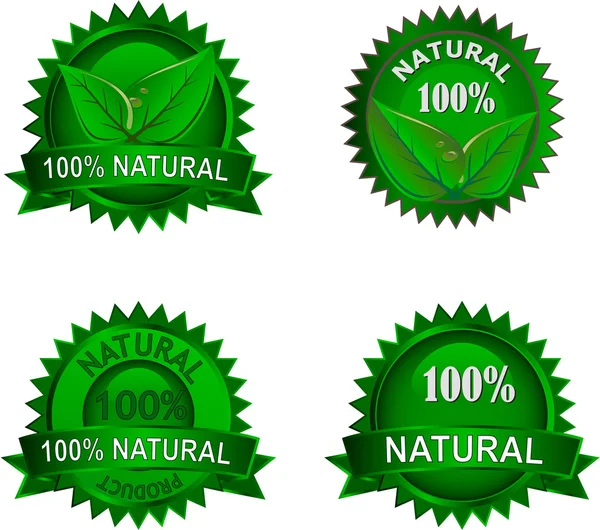 Natural eco labels set — Stock Vector
