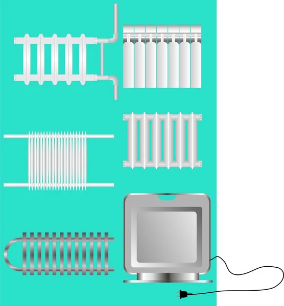 Instalaciones de calefacción de dispositivos . — Vector de stock