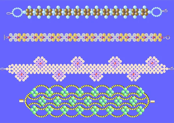 Bracelet perlé . — Image vectorielle
