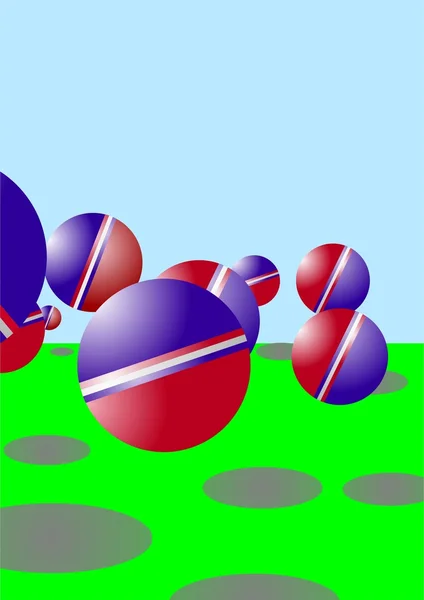 En gummiboll. — Stock vektor