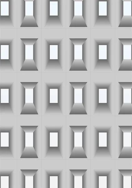 Mur avec ouvertures pour fenêtres . — Image vectorielle