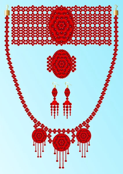 Perles de bijoux . — Image vectorielle