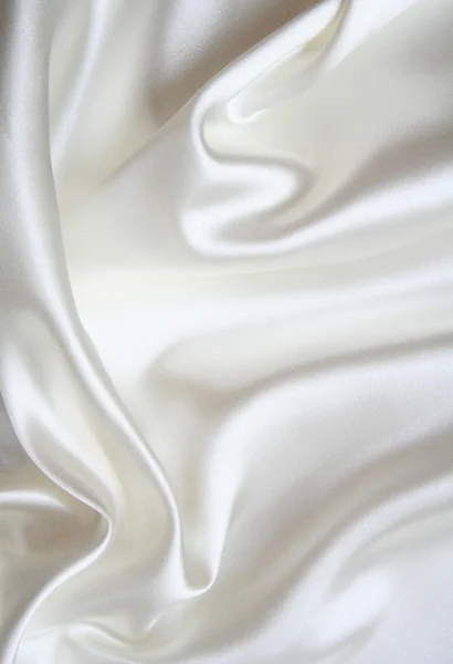 光滑优雅白色丝绸作为背景 — 图库照片