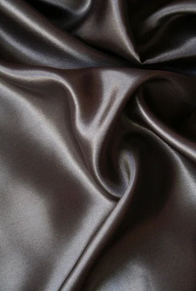 光滑优雅黑色丝绸作为背景 — 图库照片