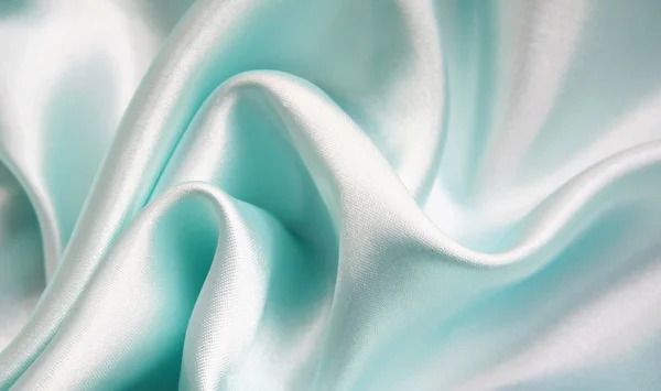 Smooth elegant blue silk as background Stock Photo