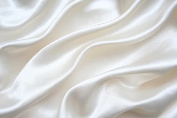 Liscio elegante raso bianco come sfondo — Foto Stock
