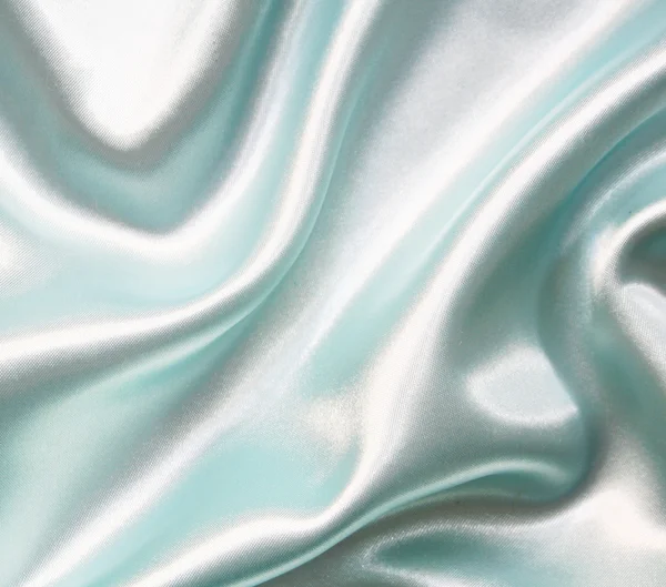 Smooth elegant blue silk as background Stock Image