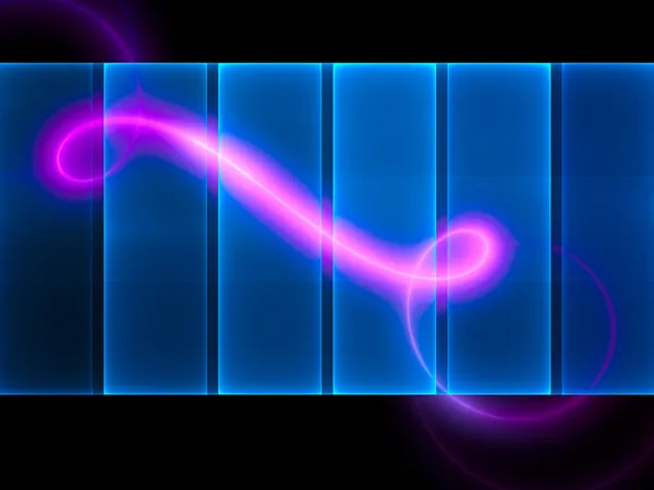 Ljusa spiral på blå skärm — Stockfoto
