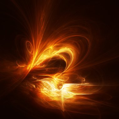 Fiery fractal clipart