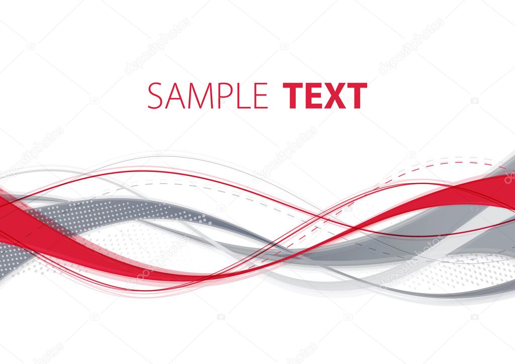 Red and grey wavy lines — Stock Vector © Trinity #9350937