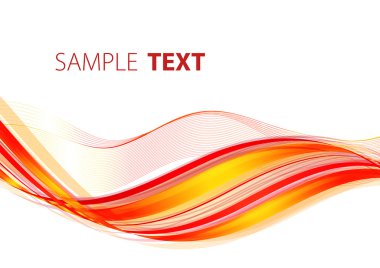 Bright red wave clipart