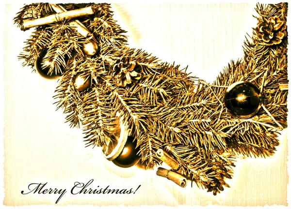 Christmas card in a retro-style — Stock Photo, Image
