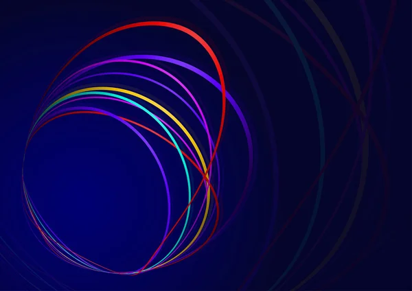 Multi-gekleurde cirkel op een blauwe — Stockvector