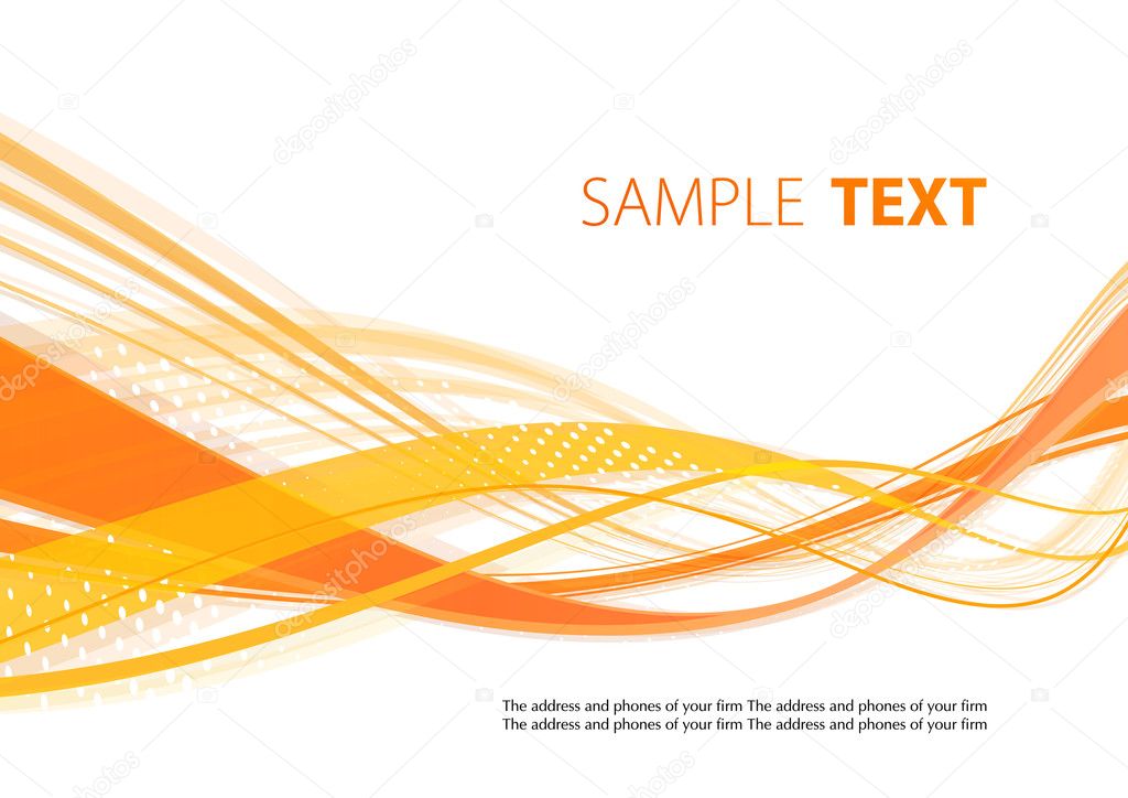 Orange waves Stock Vector by ©Trinity 9785118