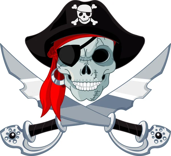Piratenschedel — Stockvector