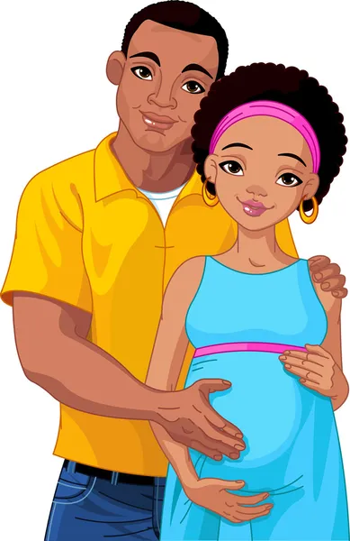 Hamile çifti — Stok Vektör