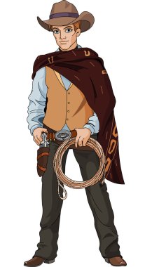 Wild west. Young cowboy clipart