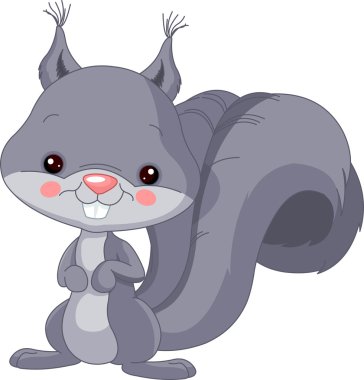 Fun zoo. Gray squirrel clipart