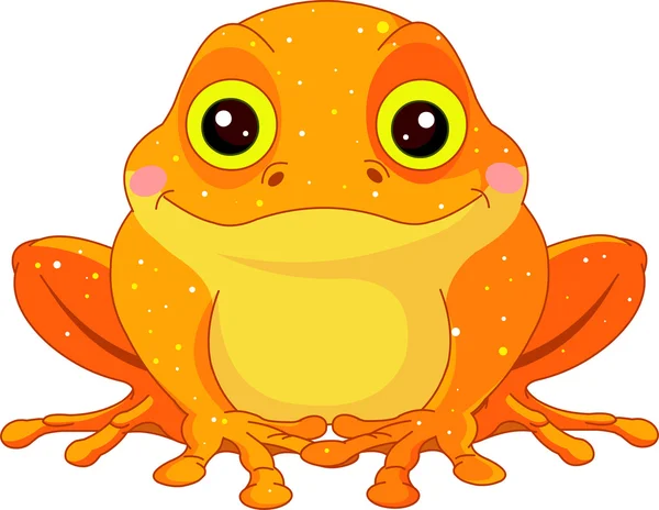 Весело зоопарк. Золотий жаба — стоковий вектор