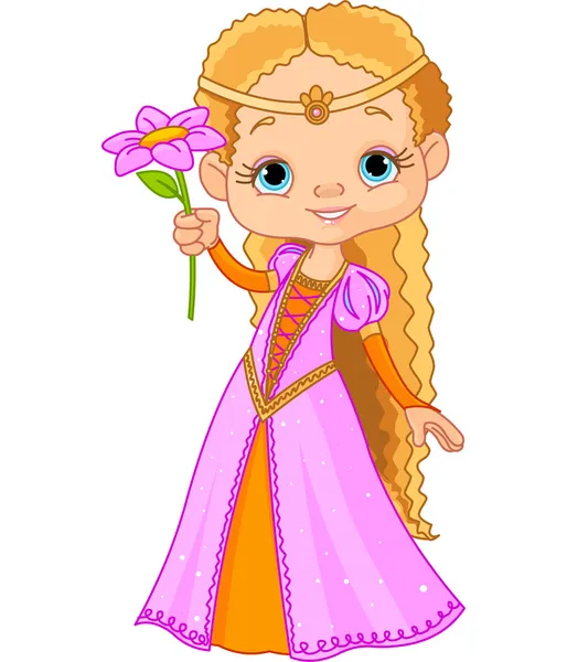 Beautiful little princess — Stock Vector