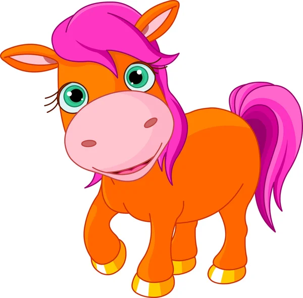 Söta lilla ponny — Stock vektor