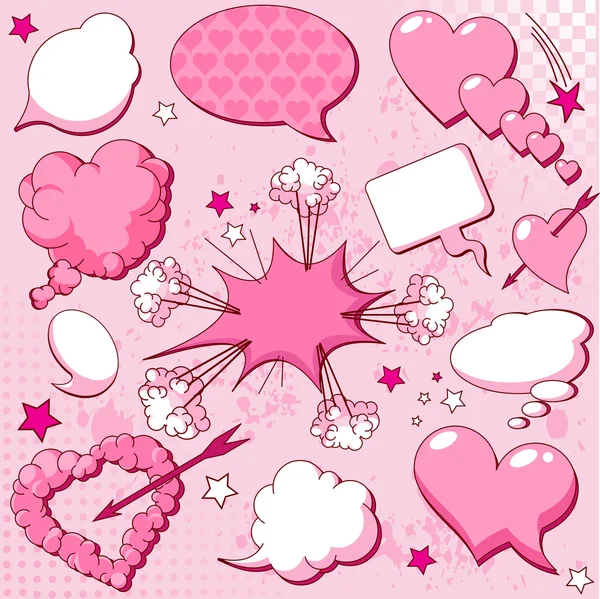 Love speech bubbles — Stock Vector