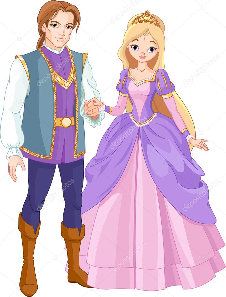 Beautiful prince and princess