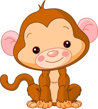 Fun zoo. Monkey clipart