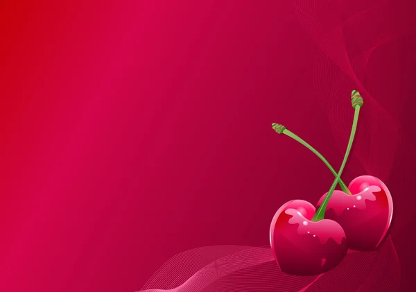 Love cherry — Stock Vector