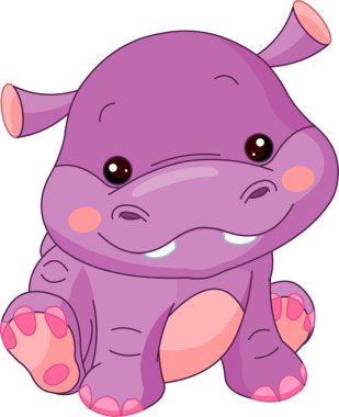 Fun zoo. Hippo clipart